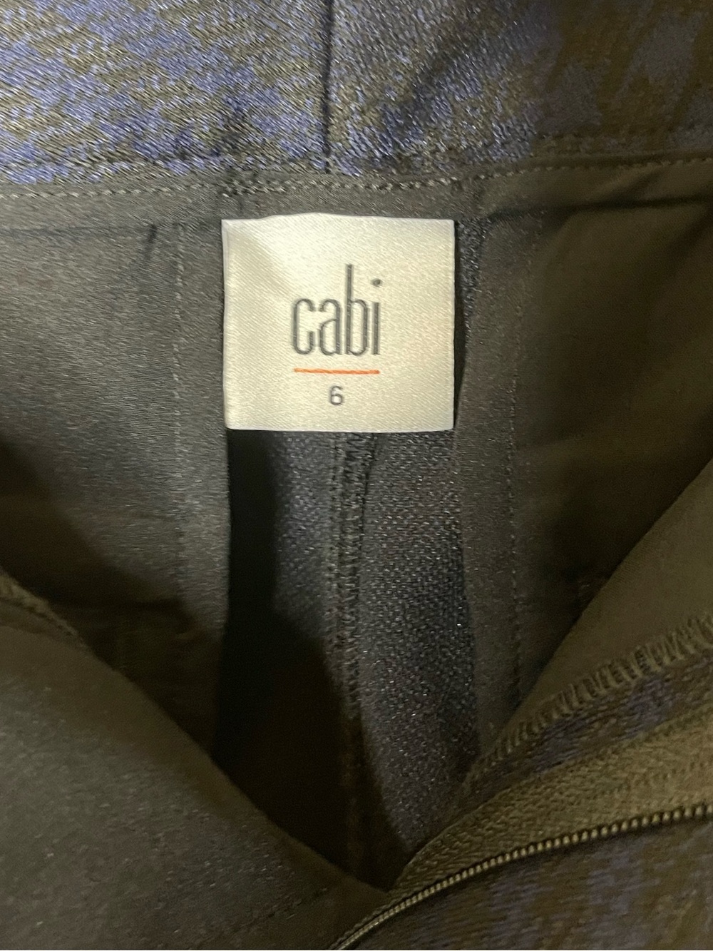 CAbi Ventura Navy Plaid Dress Pants Sz 6 - Picture 4 of 5